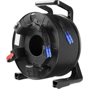 50m 1 core 2 core outdoor patchcord gepantserd met PCD235 haspel LC SC FC A SM TPU 3.0mm waterdichte singlemode glasvezel jumper(LC/A-LC/A,Single Core TPU)