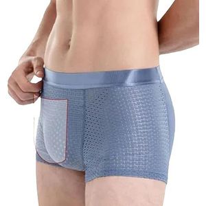 Ice Silk herenondergoed - Ademend gewatteerd heren zijden ondergoed,Zijden herenondergoed, sexy en echtgenoot herenondergoed, zijden boxershorts voor heren