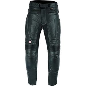 Zwarte waterdichte leren motorbroek voor heren CE (1621-1) Armored - Texpeed M Taille/Beenmaat Normaal