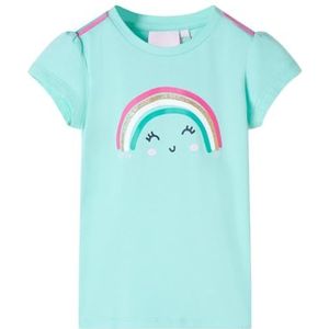 Kindershirt 104 lichtmintkleurig