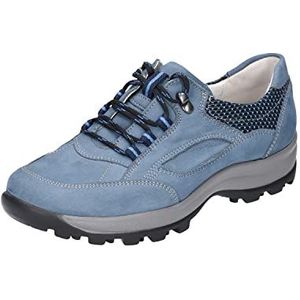 Waldläufer - 471000-H-Holly - Casual Schoenen - Lichtblauw - Leer/Stof - Rubber Zool