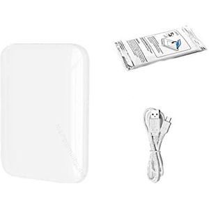 Handbediende slimme inkjetprinter, MIni Photo Printer Foto AR Machine printer Mobiele telefoon Inktloze BT Draagbare Kleur Smartphonephoto DIY voor Code Date Label-industrie(Printer with 5 paper)