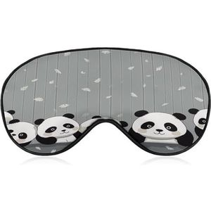 Grappig panda-slaapmasker, zacht en comfortabel nachtslaapmasker, gezichtsknuffelend, gewatteerde oogbedekking met verstelbare band voor diepe rust, reizen, ploegendienst