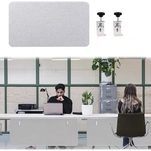 60 cm hoog privacyscherm for bureaus, geluiddicht privacypaneel onder bureau, scheidingsscherm for bureaus om lawaai en visuele afleidingen te verminderen(Lenght 64cm/25.2in)