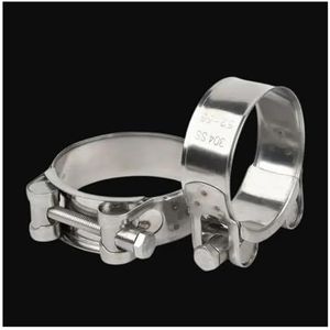 Yvxotrxnk 304 roestvrij stalen heavy duty slangklemmen, lekbestendige uitlaat- en waterpijpklemmen, professionele kwaliteit, slangklemmen (240-252 mm)