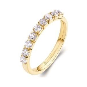 Brosway Desideri women's golden ring in steel with white zircons BEIA004C size 16