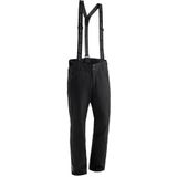 Maier Sports Corban T Skibroek voor heren, waterdichte sneeuwbroek met bretels, stretchmateriaal en verstelbare tailleband, PFC-vrij, mTHERM wattering en mTEX weerbestendig, zwart, 52 (W34/L32)