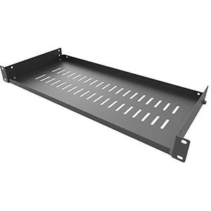 Jingchengmei 19 inch 1U 8 inch (203 mm) diepte gedemonteerd geventileerd verstelbare cantilever server rack plank voor netwerk AV-apparatuur rack en kast (1U8V 2)