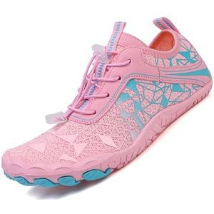 Geaard Barefoot Schoenen Schoenen Schoenen voor Vrouwen Mannen, Comfortabele Ademende Waterschoenen, Antislip Strand Outdoor Running Sneakers, 8505 Roze, 42 EU