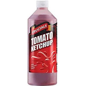 Crucials Tomato Ketchup 500ml, Dik, rijk, zoet en fruitig | Vergeet niet: mosterd ketchup tartaarsaus papa's bruine saus duitse ketchup pizzasaus tomaat pizzasaus