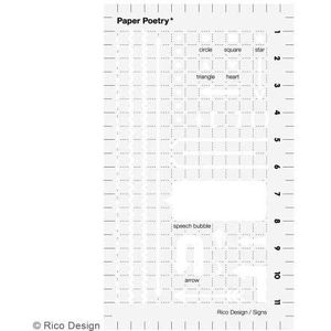 Rico Design Bullet Journal Schrijven Sjabloon Pijl Pictogrammen 7 x 12 cm