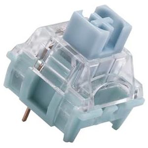 JJCFGRDM Silent Bluish Wit en Blueish White Tactiele Schakelaar met Afgerond Aanraging. Gesegmenteerde Lange Veer voor mechanisch Toetsenbord (Kleur: Bluish White-110 STUKS)