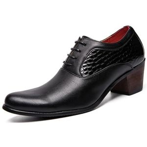 Klassieke formele herenschoenen met veters, casual modieuze, met leer gevoerde Oxford-schoenen met puntige neus-Matte||45
