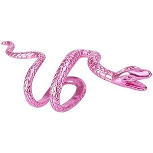 Oorclips 1pc Messing Snake Earring Clips Without Piercing Punk Niet doorboord Clip Oorbellen Oorboeien for Vrouwen Mannen Zwarte Nep Piercing Sieraden Oorbellen (Style : Pink 1 piece)