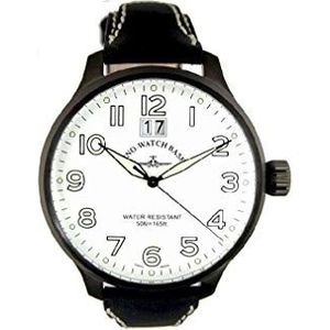 Zeno-Horloge Heren Horloge - Super Oversized Big Date zwart-wit - 6221-7003Q-bk-a2