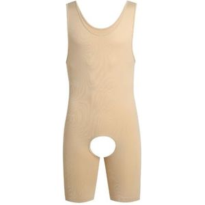 Bodystockings - Naadloze Compressie Slimming Bodysuit - Nude