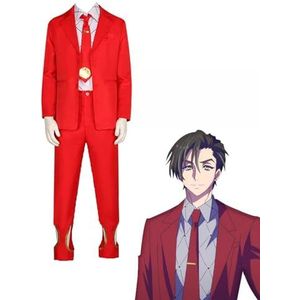 Anime Chris Redgrave Cosplay-kostuum, Fancy Feestkostuum Rode Halloween Carnaval-uniformen (Color : Red, Size : XL)