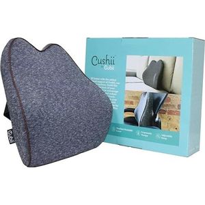 Cubii Cushii Origineel steunkussen voor pijn in de onderrug en ondersteuning voor verlichting met universele pasvorm voor bureau, kantoor, keukenstoelen, bankkussens met geavanceerde lendensteun
