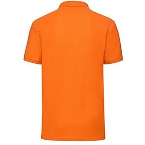 Fruit of The Loom 65/35 Polo shirt - Heren top met korte mouwen - Oranje (XL)