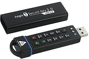 Apricorn Aegis USB 3.0-stick, 120 GB, beveiligd, gecodeerd, FIPS 140-2, niveau 3, 256 bits, 480 GB