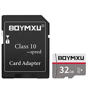 TF-geheugenkaart 32 GB,BOYMXU TF-kaart met adapter,Hoge snelheid geheugenkaart klasse 10 TF-kaart geheugenkaart voor telefooncamera Computer-update