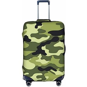 IguaTu Camo groene bagagehoes, trolleykoffer, beschermende elastische hoes, krasbestendige bagagehoes, geschikt voor bagage van 18-32 inch, Wit, S
