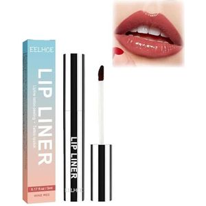 CESGIGO Afneembare liplinerpen, volle liplijnen, waterdichte, afneembare lipliner, langdurige verwijderbare lipliner, de lippenkleurmake-up verliest niet (Red Wine)
