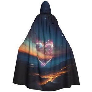 DURAGS Shooting Star Heart Modieuze Cosplay Kostuum Mantel - Unisex Vampier Cape voor Halloween & Rollenspel Evenementen