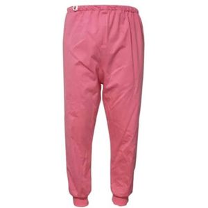 Waterdichte luierbroek voor ouderen, lekvrij, lange broek, wasbaar katoen, urinepads voor volwassenen, verlamd, bedlegerig, voor mannen en vrouwen (roze, L)