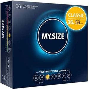 MY.SIZE condoom 53 mm, 36 stuks - perfecte pasvorm en een geschikte maat voor iedereen