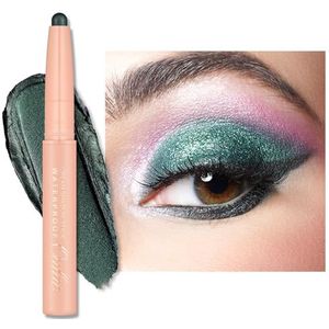 Oulac Draaibare oogschaduw-stick, groen metallic afwerking, waterdicht & veegvast, houdt 16 uur, crèmezijdeachtige textuur, veganistisch 16 So Jade