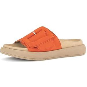 Gabor - Slippers - Oranje - Plateauhak - Klittenbandsluiting