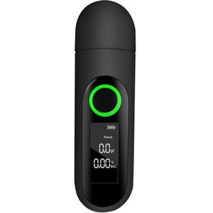 Mini USB-ademalcoholtester, analysator, contactloze blaastest, type C-telefoon, oplaadbaar, blaasapparaat(Black)