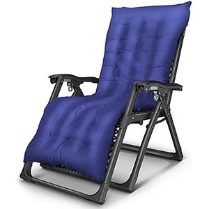 SFQEVHRZ Opvouwbare fauteuil, patio ligstoel, lichtgewicht Zero Gravity liggende ligstoel, opvouwbare relaxstoel met ademende matras (kleur: blauw)