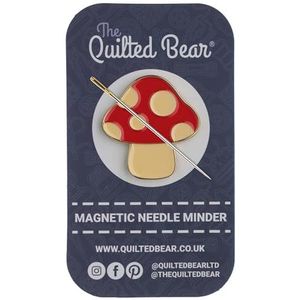The Quilted Bear Naalden Minders - Magnetische Emaille Naaldenhouder voor Naainaalden, Naainaalden, Borduurnaalden, Kruissteeknaalden - Paddenstoel