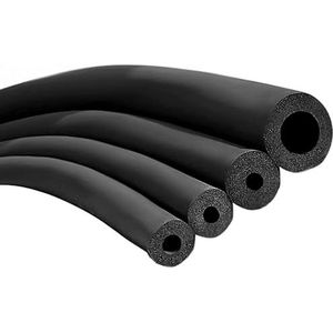 Pijpisolatieschuim, Rubberen schuimbuis Zwarte buisisolatie Warmte- en brandisolatie Meerdere maten(ID43mm*T20mm*L2m)