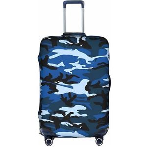 Amrole Bagage Cover Koffer Cover Protectors Bagage Protector Past 18-30 Inch Bagage Leuke Gnome, Blauwe Camo, M