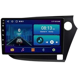 Dubbele DIN Android 14 autoradio voor Honda Insight 2 2009-2014 9 Duim QLED Touch screen-met Draadloze Carplay Android Auto GPS navigatie 4G WiFi Stuurwielbediening achteruitrijcamera(RHD,P5 4G+WIFI 8