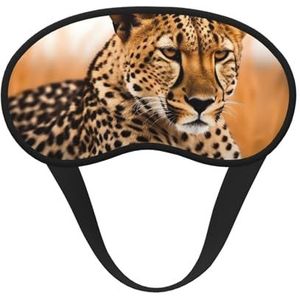Cheetah Waiting for an Opportunity Sleep Mask voor vrouwen, meisjes mannen, zacht, comfortabel oogmasker met verstelbare riem, verduisterende oogslaaphoes voor reizen, yoga, dutje in ploegendienst