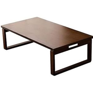 Japanse vloer tafel vouwen koffietafel erker theetafel massief hout Creative Tatami balkon computer bureau veelzijdige lage tafel, voor Tatami Home, kantoor, woonkamer(100x55x31cm)