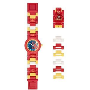 LEGO Horloge, Rood/Geel, LEGO DC Comics The Flash Watch, Analoge horloge om zelf te