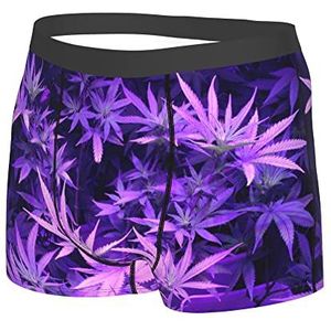 501 Paarse wiet Marihuana Leaf Heren Boxer Slips Comfortabele Atletische Ondergoed Cool Ondergoed Uitgerust Boxer Broek, Boxer Slips 1151, XL