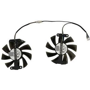 2 stuks/set DIY GA91B2U PLA09215B12H GPU-koelerventilator voor Jieshuo voor RTX 2060 RTX2060 Super 8GB GDDR6-videokaarten(PLA09215B12H)