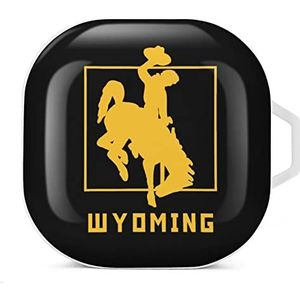 Wyoming vlag oordopjes hoesje compatibel met Samsung hard shell beschermhoes wit stijl
