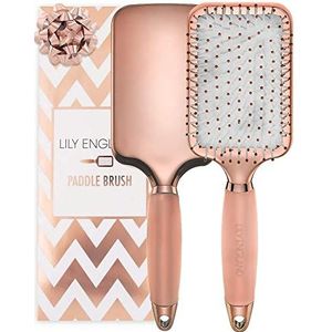 Lily England Paddle Brush, het beste voor het ontwarren, rechttrekken van het haar en het föhnen - Peddelborstel - Rose Gold