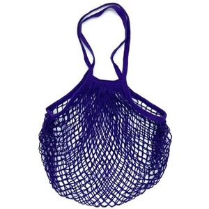 MZPOZB Draagbare Katoenen Mesh Tas 3Pcs Lange Handvat Herbruikbare Mesh Opbergzakken Katoen Boodschappentassen Voor Groente Fruit String Boodschappentas Tote Handvat Opbergzakken Mesh Zakken, Paars,