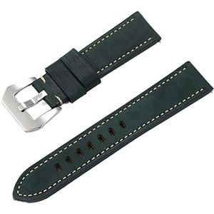 Chlikeyi Horlogebandje met snelsluiting, 22 mm, 24 mm, reservearmband, echt leren armband, Type 8, 22 mm, strepen