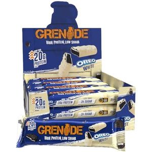 Eiwitrijke Grenade-reep met weinig suiker - Oreo White, 12 x 60 g