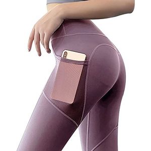 OXOLAMRIN Yogalegging voor dames, met zak voor mobiele telefoon, meerkleurig, verschillende maten, kleur 13, XL