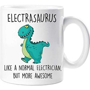 60 Tweede Makeover Electrasaurus Mok Elektricien Dinosaur Vaderdag Grappige Mok Aanwezig Verjaardag